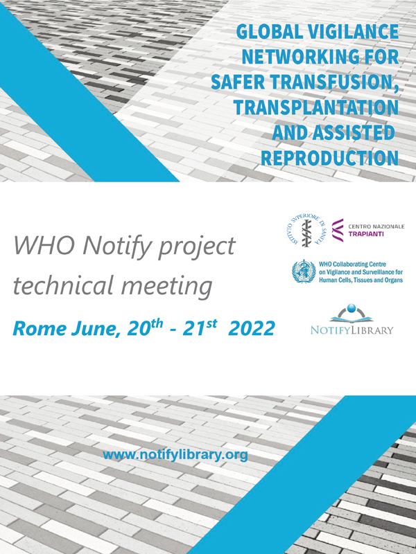 Programma WHO Notify project technical meeting - ONSITE EVENT